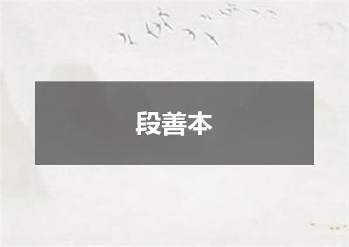 段善本