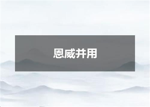 恩威并用