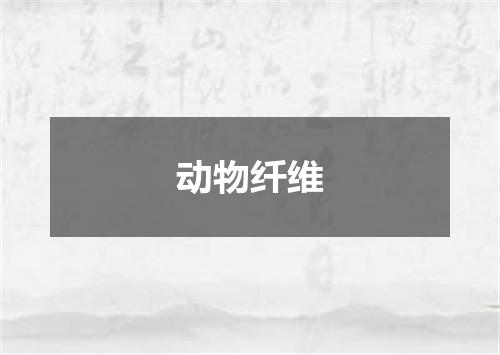 动物纤维