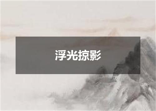 浮光掠影