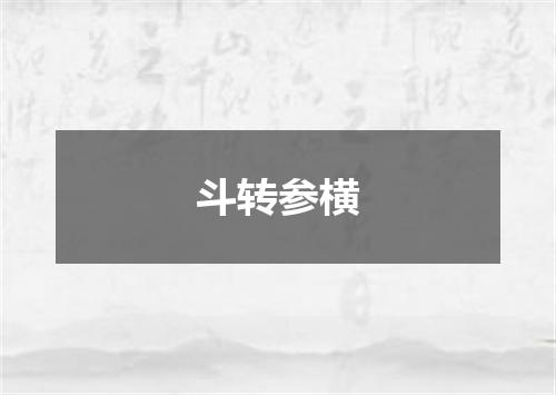 斗转参横