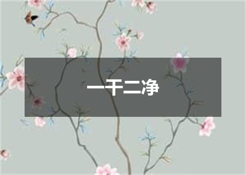 一干二净