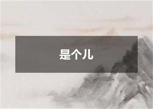 是个儿
