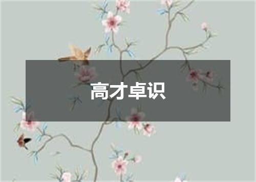 高才卓识