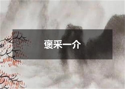 褒采一介