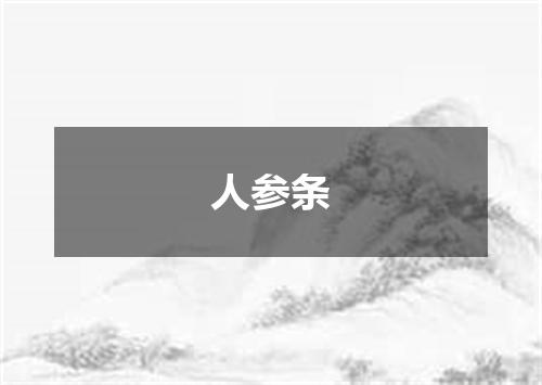 人参条