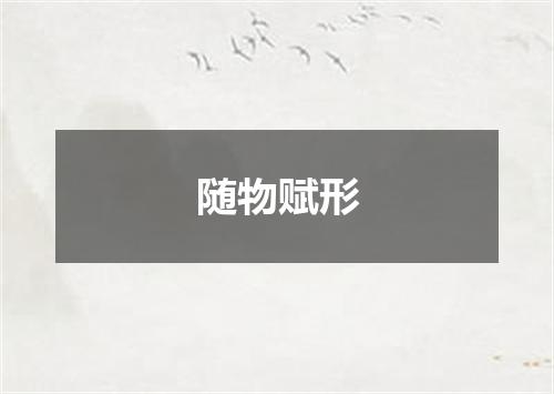随物赋形