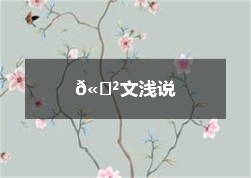 𫍲文浅说