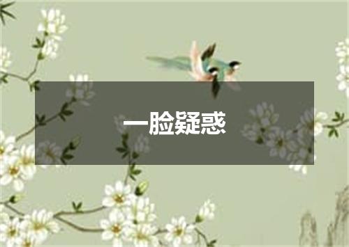 一脸疑惑