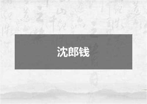 沈郎钱