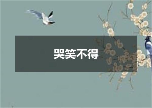 哭笑不得