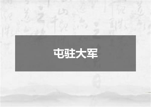 屯驻大军