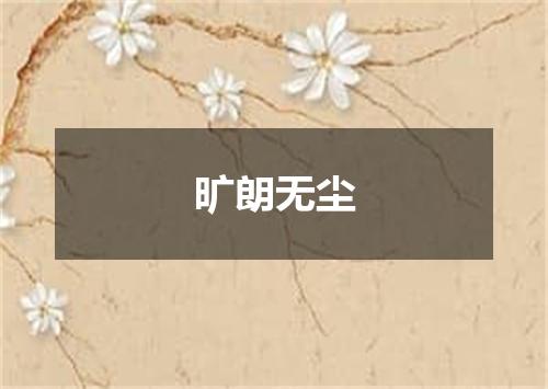 旷朗无尘