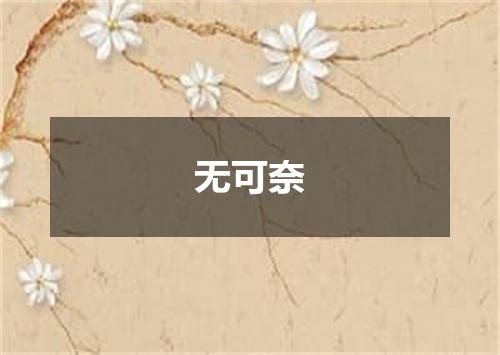 无可奈