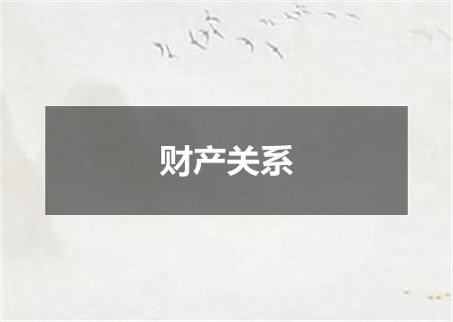 财产关系