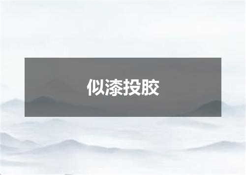似漆投胶