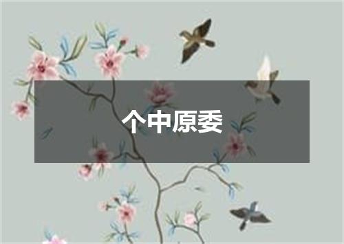个中原委