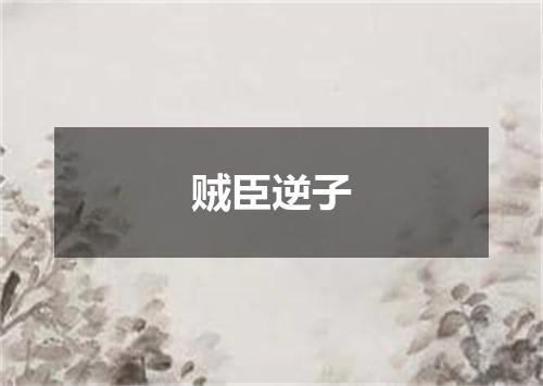 贼臣逆子