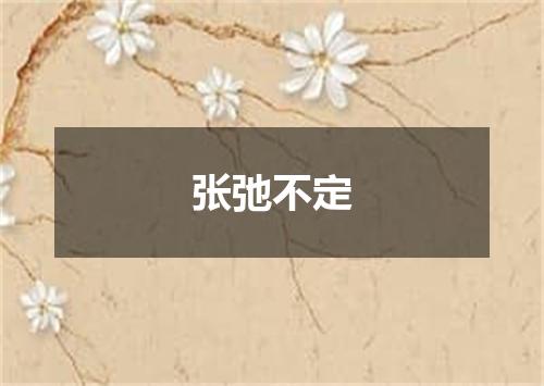 张弛不定