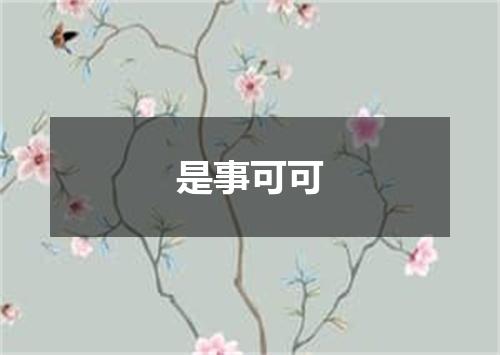 是事可可