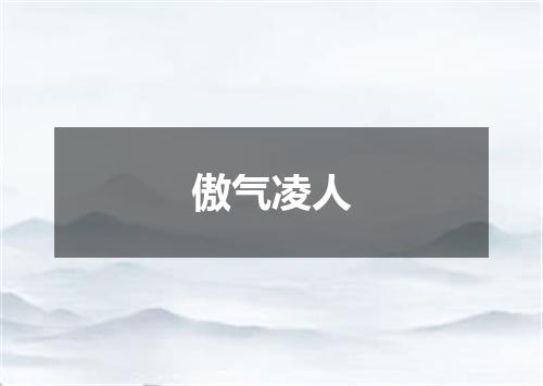 傲气凌人