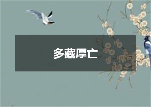 多藏厚亡