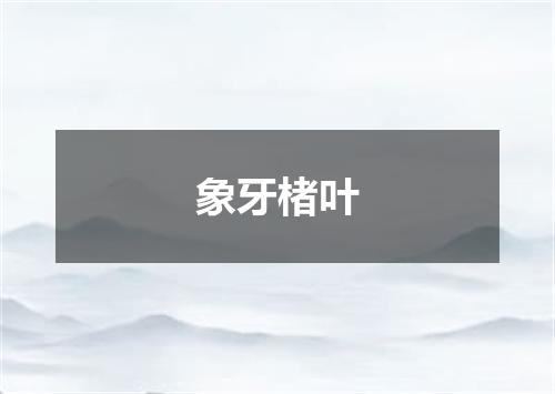 象牙楮叶