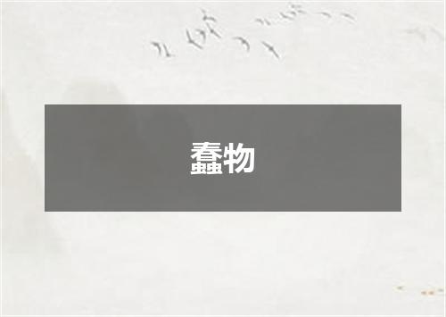 蠢物