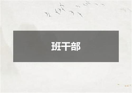 班干部