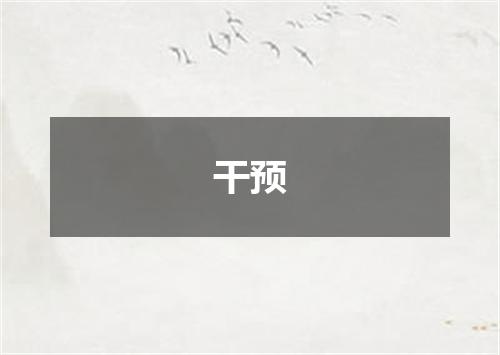 干预