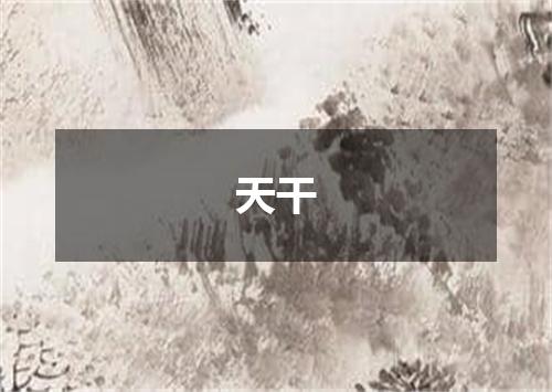 天干