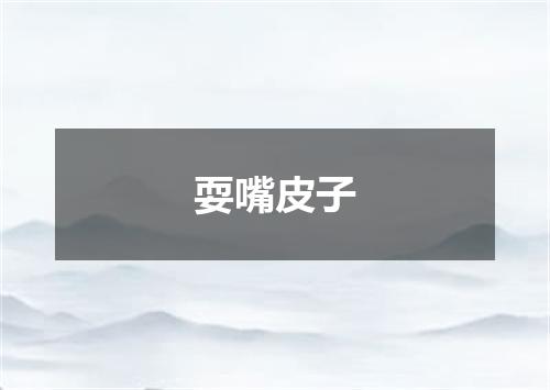 耍嘴皮子