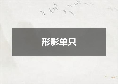 形影单只