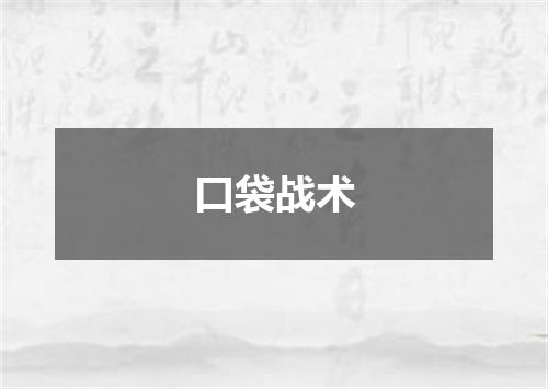口袋战术