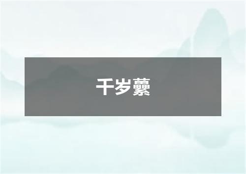千岁虆