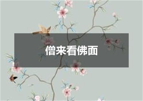 僧来看佛面