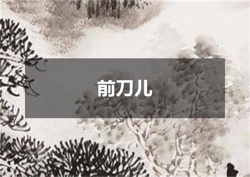 前刀儿