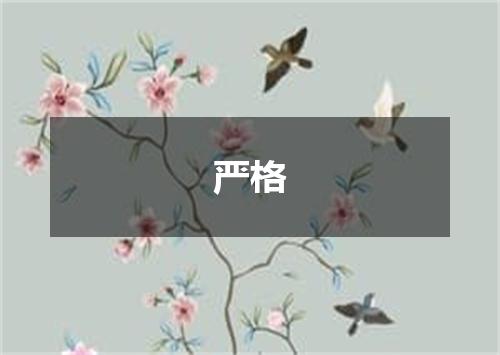 严格
