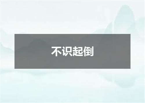 不识起倒