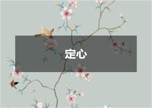定心
