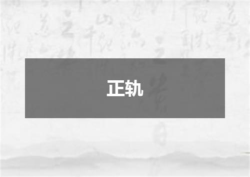 正轨