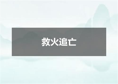 救火追亡