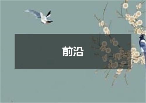 前沿