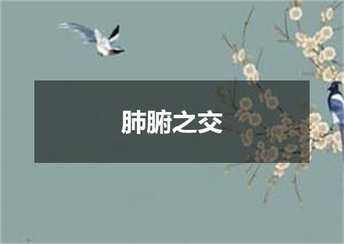 肺腑之交