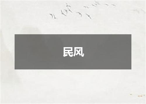 民风