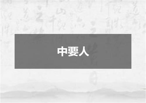 中要人
