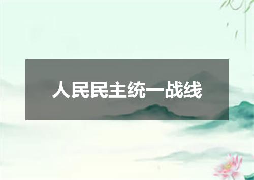 人民民主统一战线