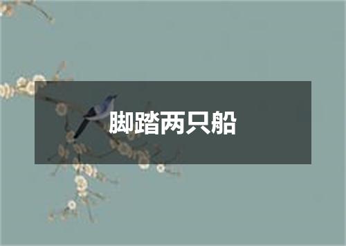 脚踏两只船