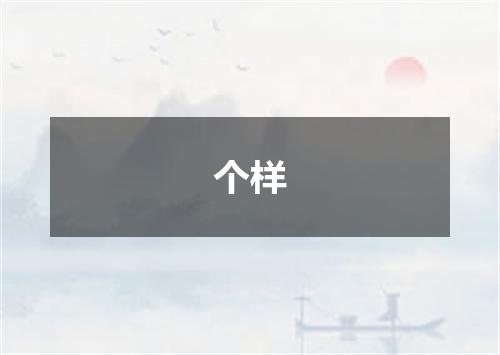 个样