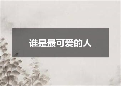 谁是最可爱的人